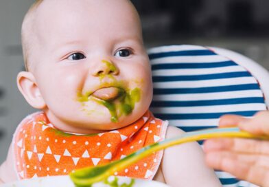 baby eating food